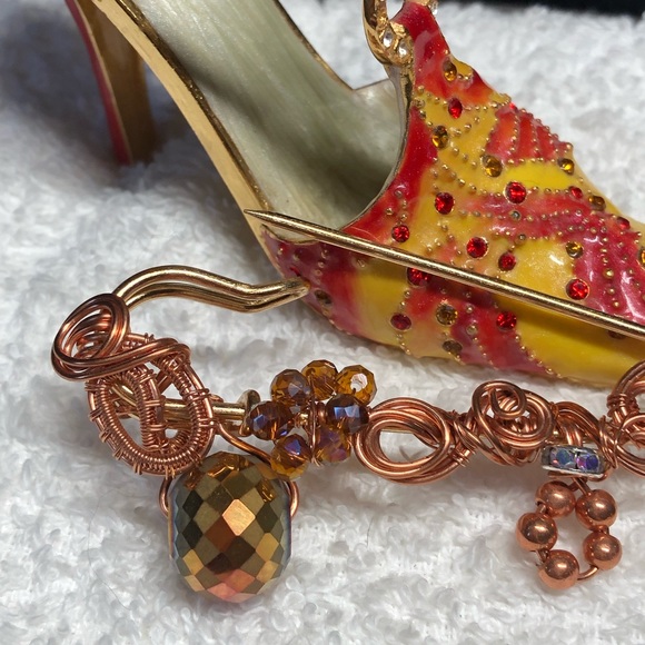 📌💕stunning light gold and copper pin/brooch-artisan,handmade NEW - Picture 6 of 11